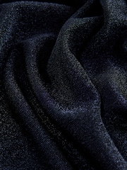 Navy Blue Sparkle Rouched Hardwear Mini Dress - Image 7 of 8