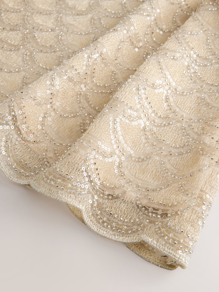 Tabitha Simmons X Champaign Gold - Mini Beaded Flapper Halterneck Dress - Slika 3 iz 3