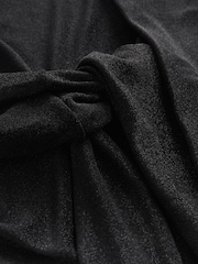 Silver/Black Mini Tie Waist Sparkle Long Sleeve Dress - Image 3 of 3