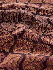 Bronze Tie Waist Sparkle Long Sleeve Midi Dress - Image 3 of 3