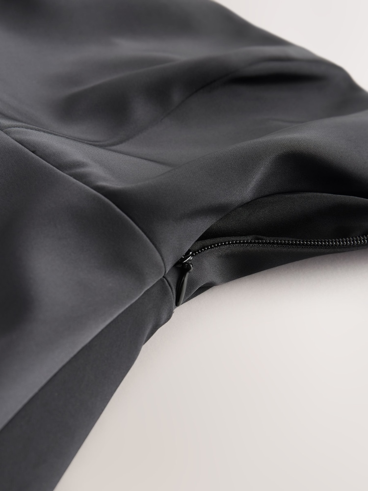 Black Tabitha Simmons X Next Satin Bow Back Bandeau Mini Dress - Image 4 of 4