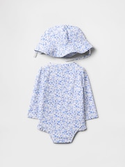 Gap Rash Guard Swimsuit & Hat Set (Newborn-24mths) - Imagen 2 de 2