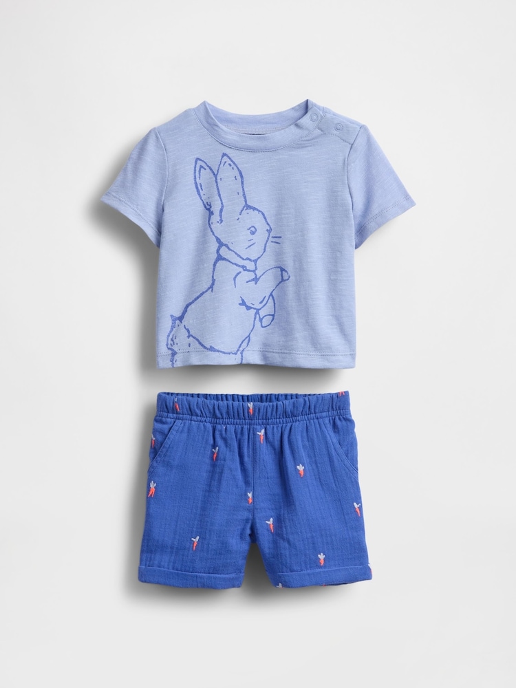 Gap Blue Peter Rabbit T-Shirt Outfit Set (Newborn-24mths) - Image 1 of 2