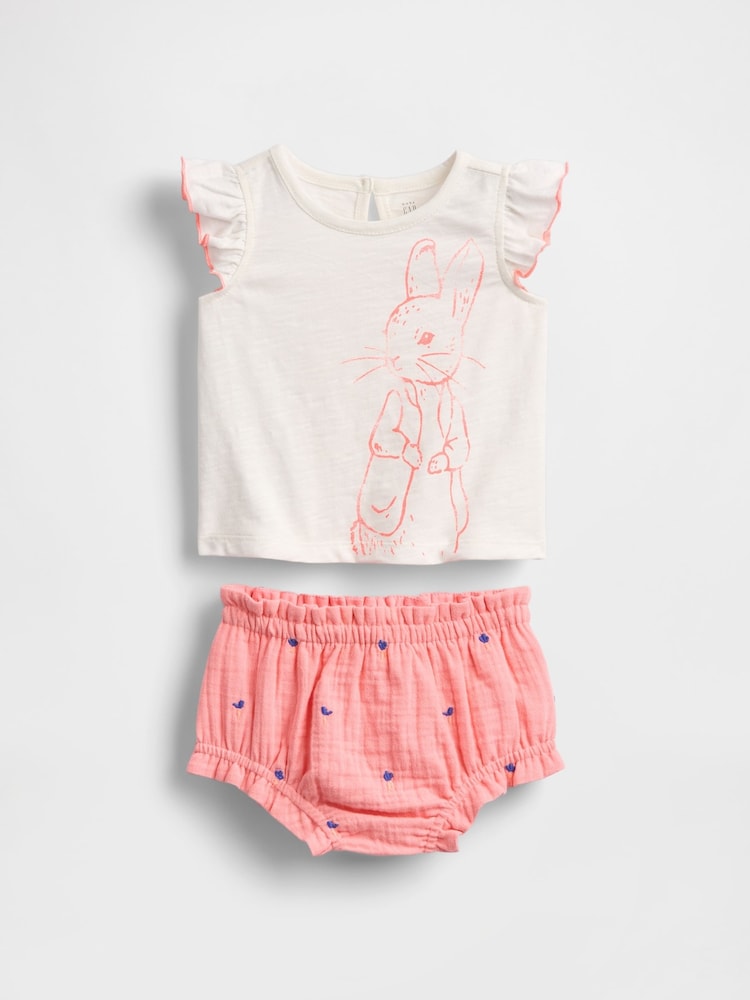 Gap Pink Peter Rabbit T-Shirt Outfit Set (Newborn-24mths) - Image 1 of 2