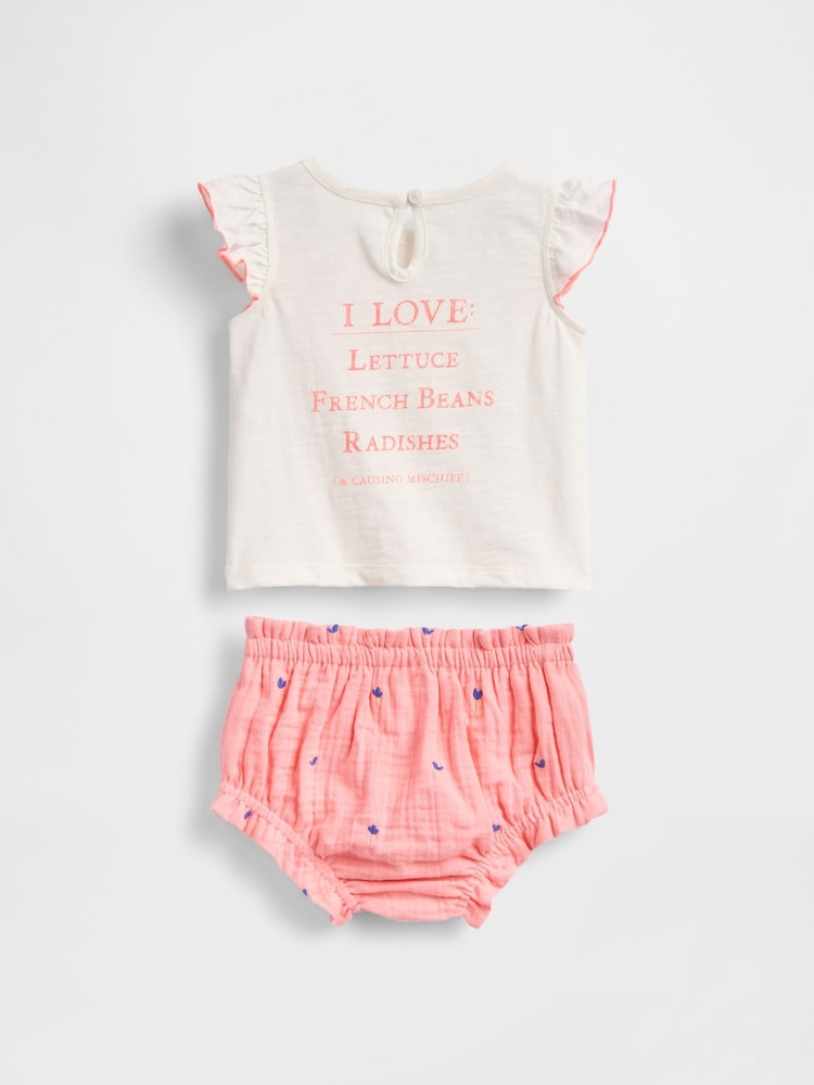 Gap Pink Peter Rabbit T-Shirt Outfit Set (Newborn-24mths) - Image 2 of 2
