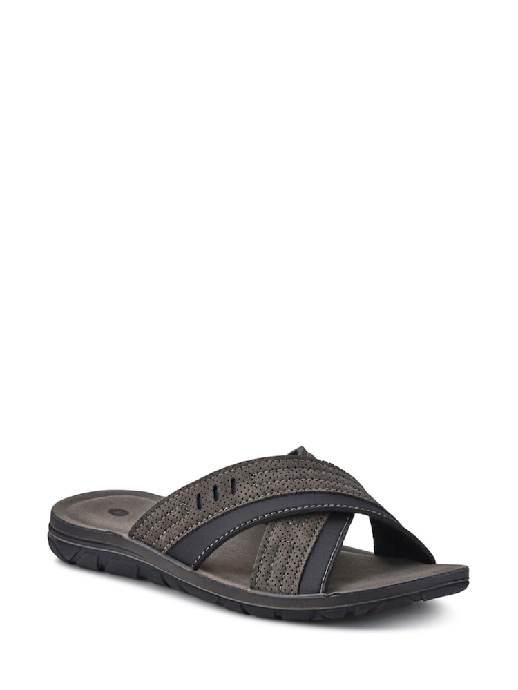 Pavers Grey Gents Casual Mules - Image 2 of 5 Pavers Grey Gents Casual Mules - Image 2 of 5