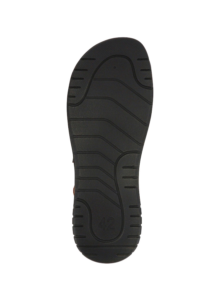 Pavers Brown Leather Gents Casual Sandals - Image 6 of 6 Pavers Brown Leather Gents Casual Sandals - Image 6 of 6