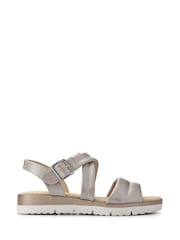 Pavers Silver Cushioned Buckle Up Sandals - Image 1 of 5