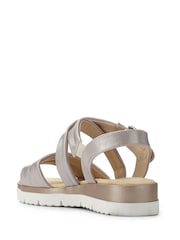 Pavers Silver Cushioned Buckle Up Sandals - Image 3 of 5