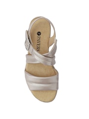 Pavers Silver Cushioned Buckle Up Sandals - Image 4 of 5
