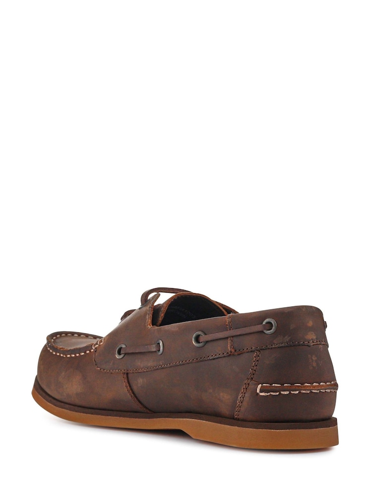 Pavers Casual Leather Boat Shoes - Image 3 of 5