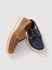 Pavers Brown Leather Lace-Up Boat Shoes - Image 5 of 7