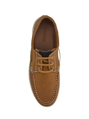 Pavers Brown Leather Lace-Up Boat Shoes - Image 6 of 7