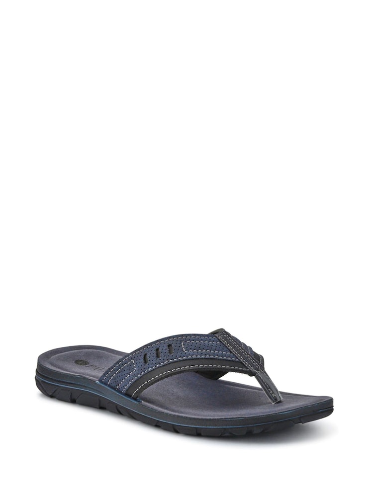 Pavers Blue Gents Toe Post Casual Sandals - Image 2 of 5