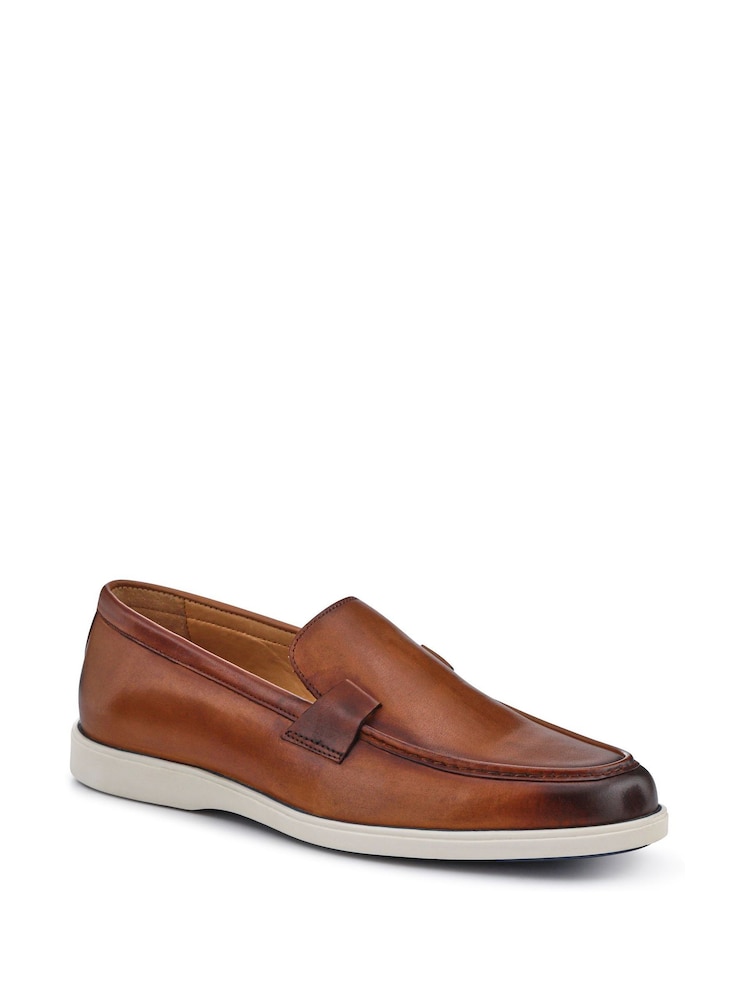 Pavers Brown Smart All Leather Loafers - Image 2 of 5