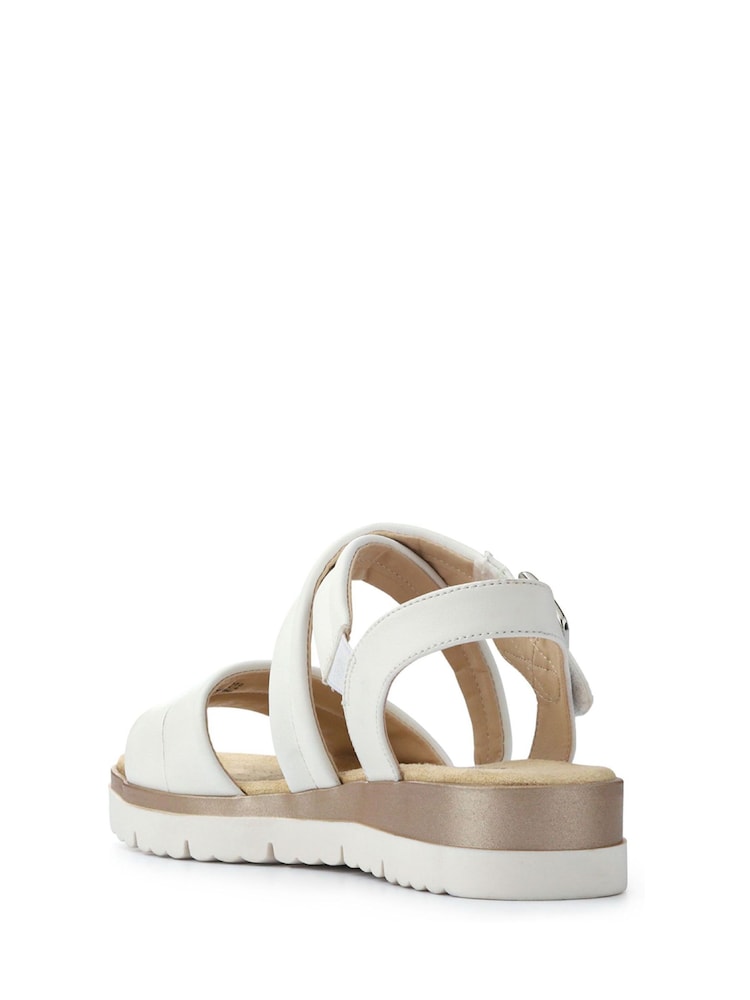 Pavers White Cushioned Buckle Up Sandals - Image 3 of 5