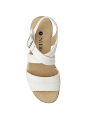 Pavers White Cushioned Buckle Up Sandals - Image 4 of 5