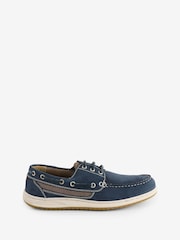 Pavers navy Leather Lace-Up Boat Shoes - Image 1 of 7