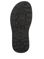 Pavers Black Leather Toe Post Sandals - Image 5 of 5