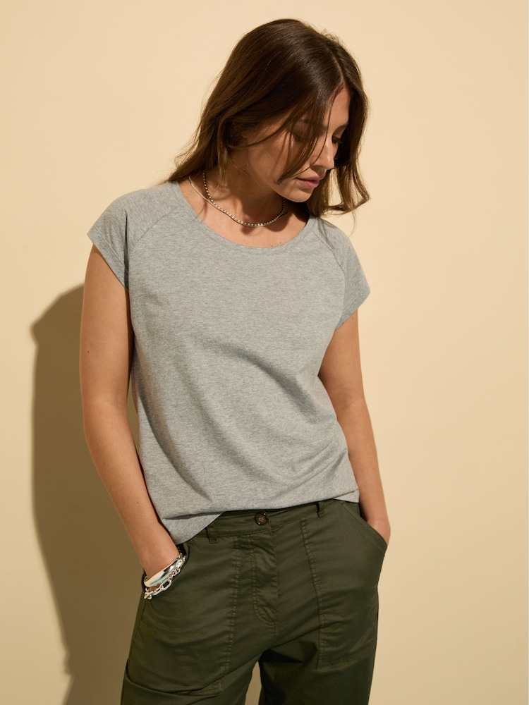 Baukjen Grey Catherine 100% Cotton T-Shirt - صورة 2 من 4