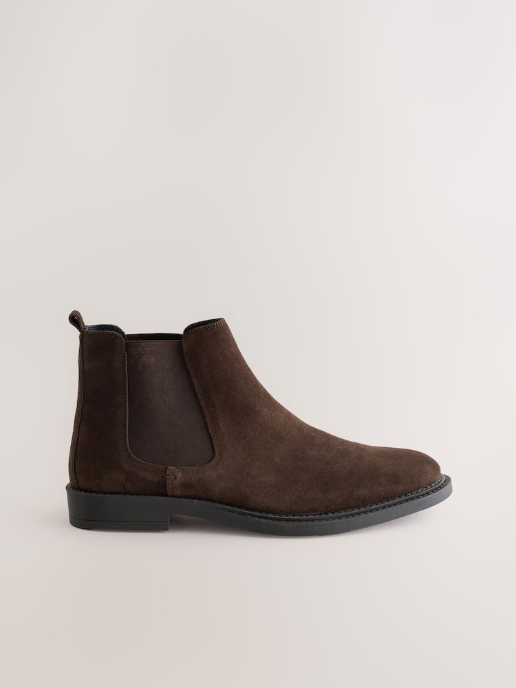 Brown Smart Suede Chelsea Boots - Image 2 of 5