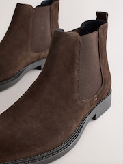 Brown Smart Suede Chelsea Boots - Image 4 of 5