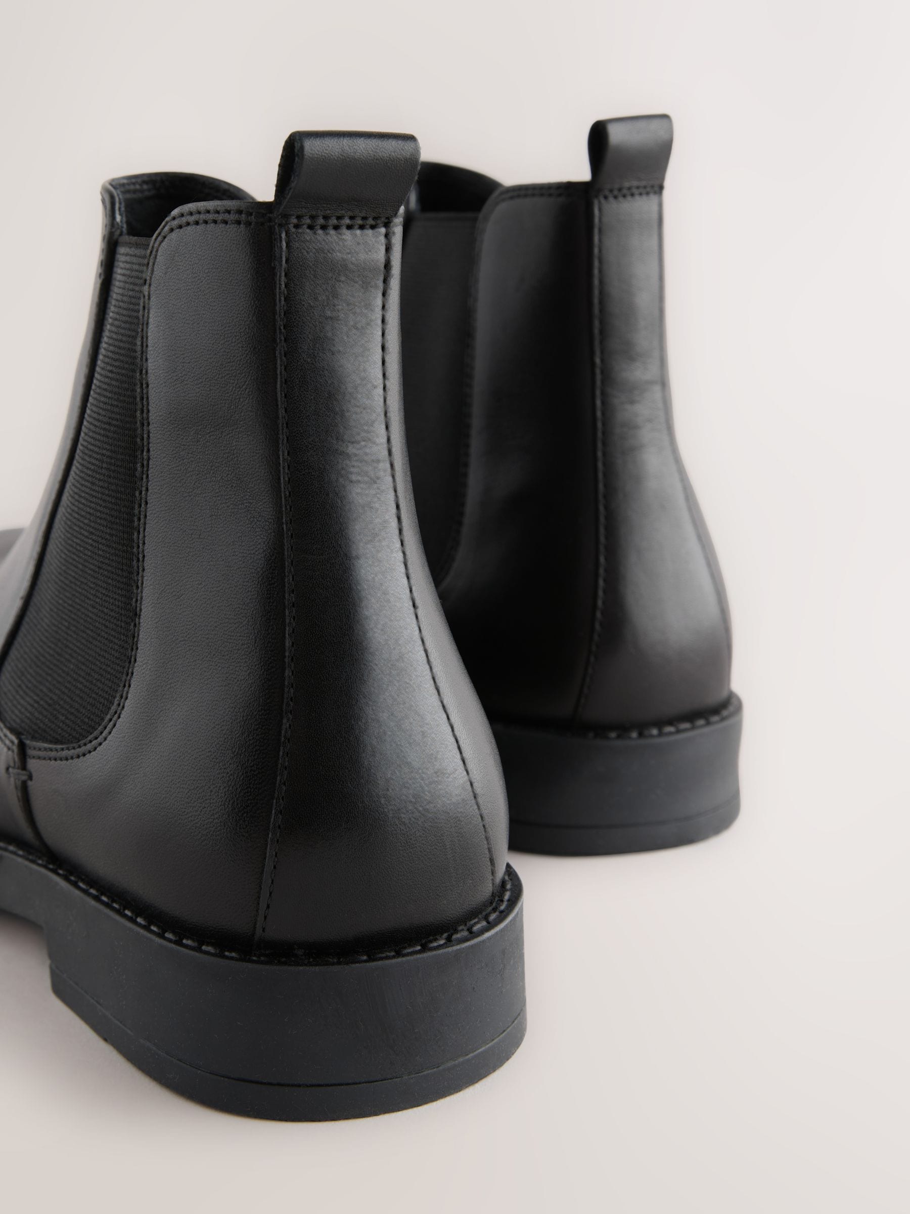 Buy Black Smart Leather Chelsea Boots from Next Romania