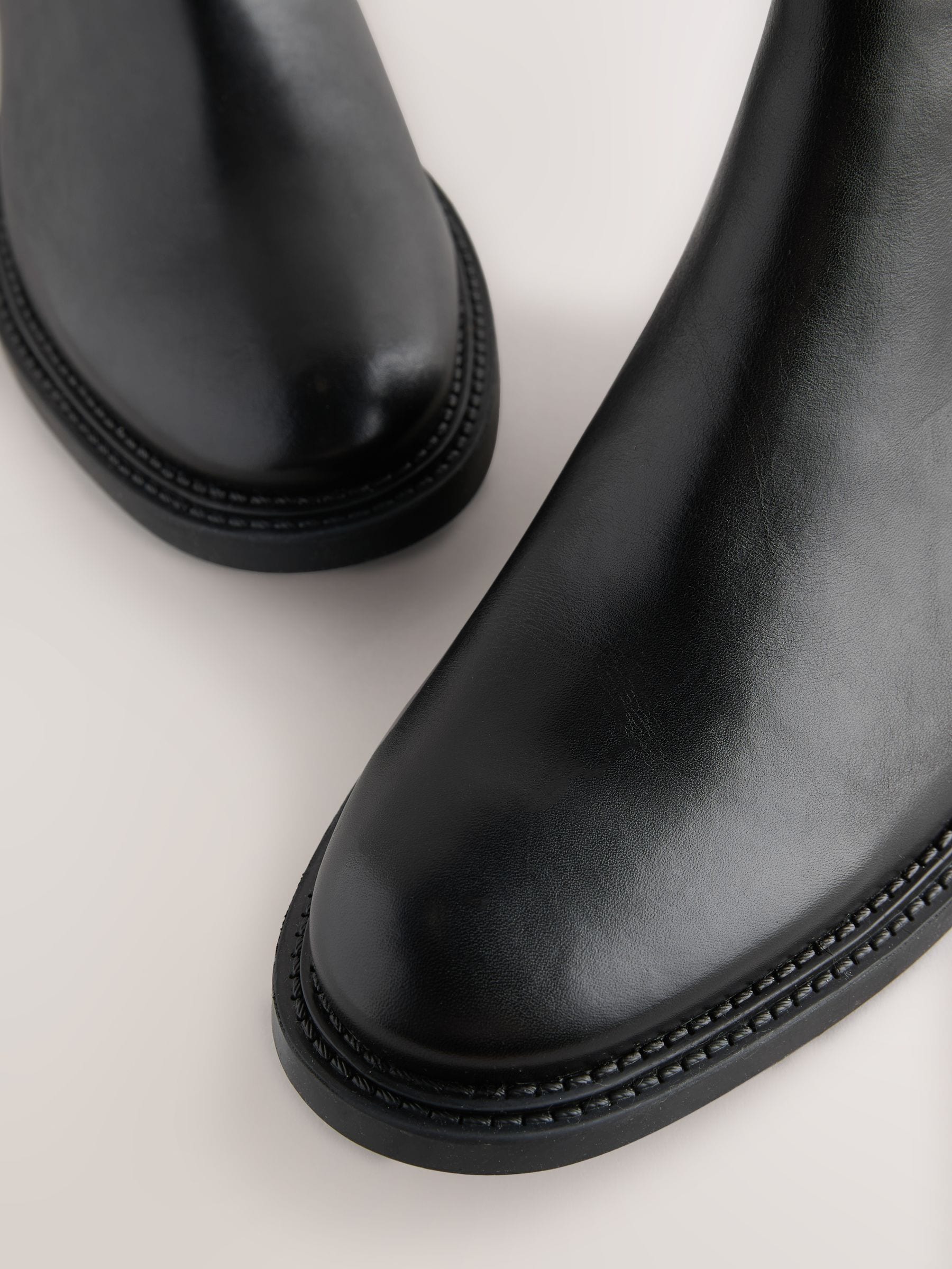 Buy Black Smart Leather Chelsea Boots from Next Romania