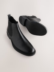 Black Smart Leather Chelsea Boots - Image 6 of 6