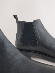 Black Leather Chelsea Boots - Image 3 of 5