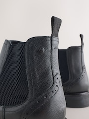 Black Leather Chelsea Boots - Image 4 of 5