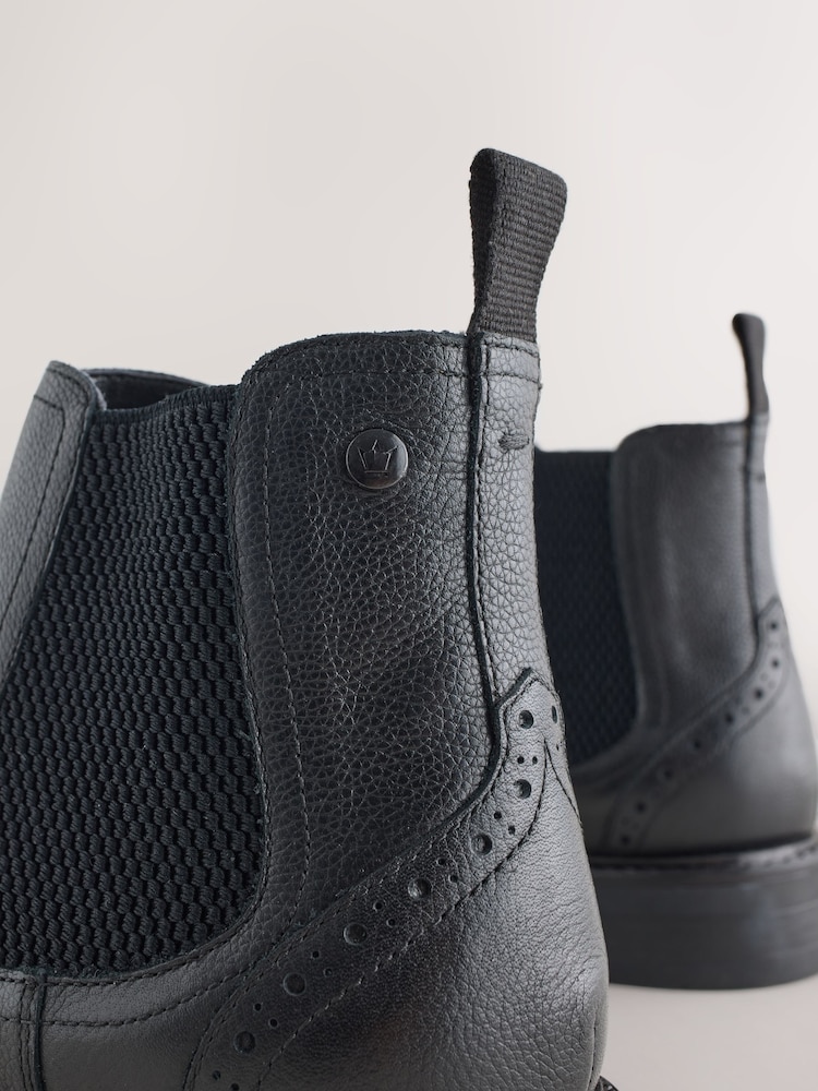 Buy Black Leather Chelsea Boots from Next Egypt