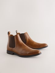 Tan Brown Chelsea Boots - Image 1 of 5