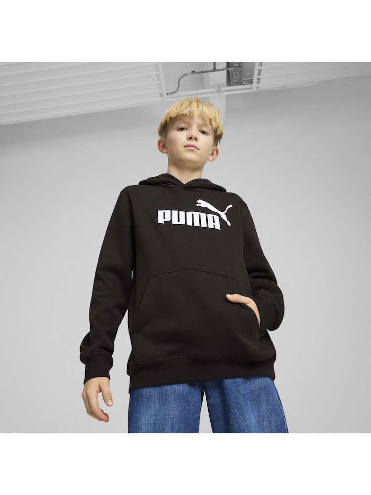 Puma Black Chrome Boys ESS No. 1 Logo Fleece Hoodie - Image 1 of 6