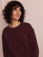 Berry Red Cosy Waffle Long Sleeve Pyjamas - Image 4 of 9