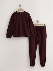 Berry Red Cosy Waffle Long Sleeve Pyjamas - Image 5 of 9