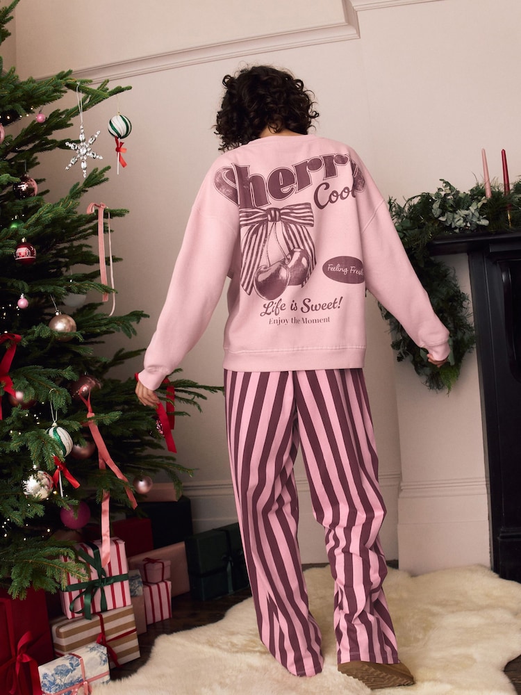 rožnata Cherry - Sweatshirt Pyjamas - Slika 1 iz 13