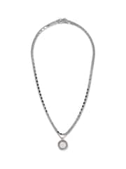 DCK Mens Silver Tone Layered Coin Pendant Necklace - Bild 1 von 2