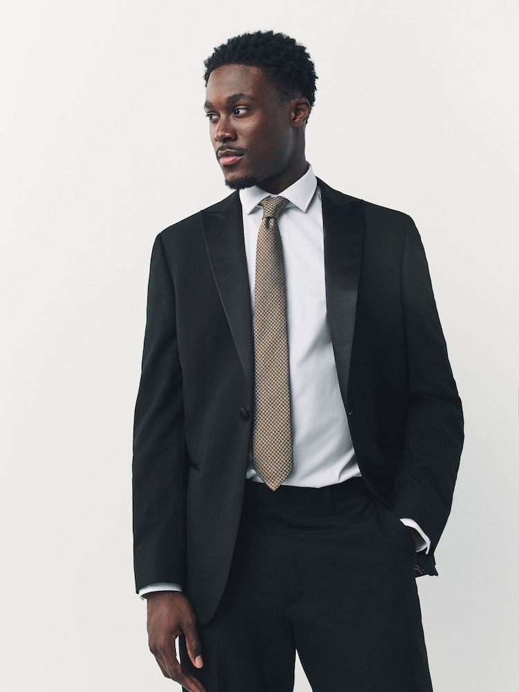 Navy Textured Tie - Image 2 of 6