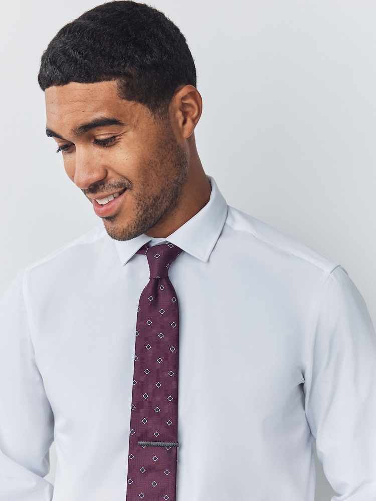 Burgundy Red Pattern Tie - Image 2 of 5
