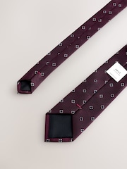 Burgundy Red Pattern Tie - Image 4 of 5