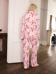 Pink Lobster Jersey Button Through Pyjamas - Image 3 of 8