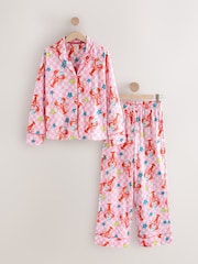 Pink Lobster Jersey Button Through Pyjamas - Image 6 of 8