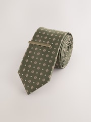 Green Pattern Tie - Image 1 of 3