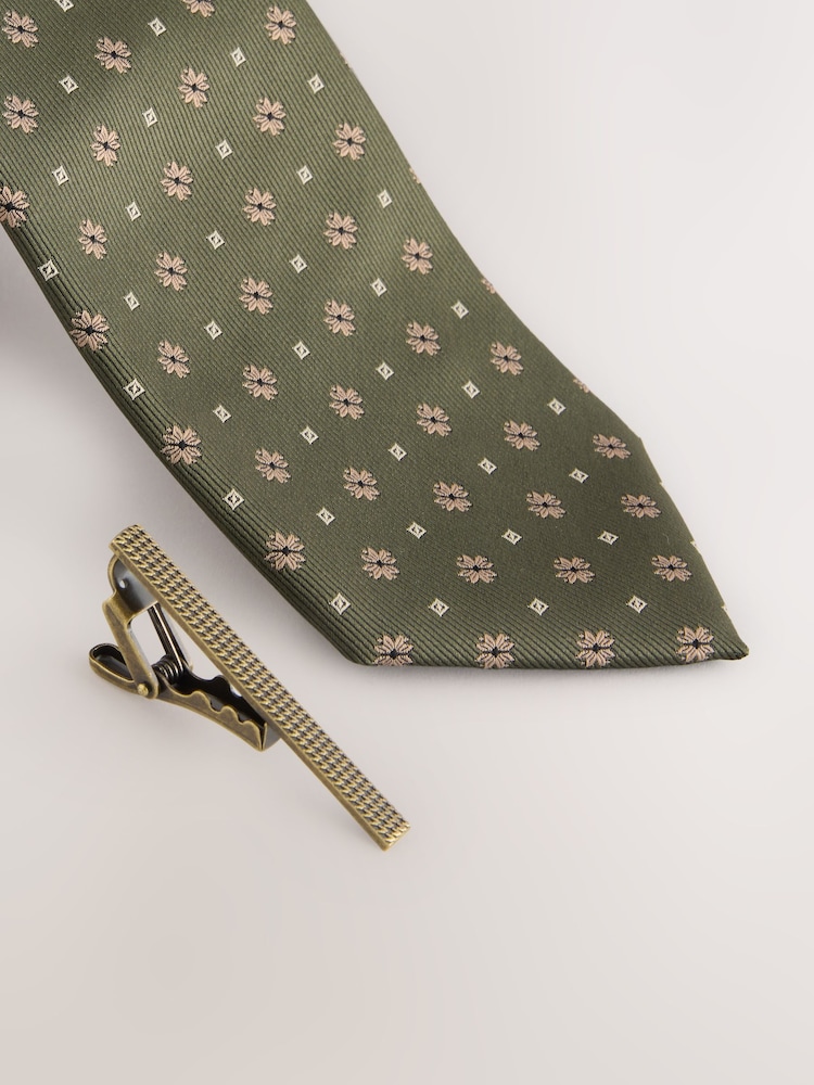 Green Pattern Tie - Image 2 of 3