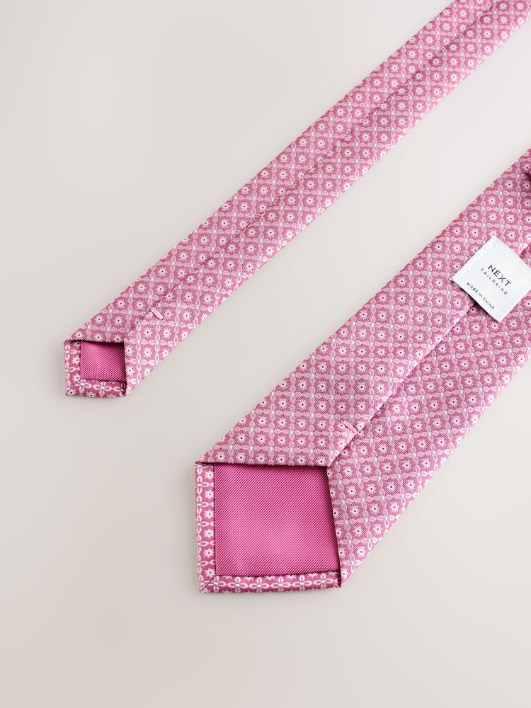 Pink Pattern Tie - Image 5 of 5