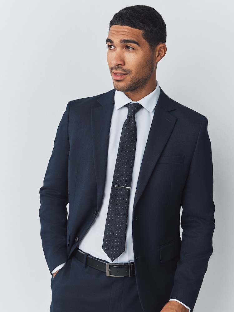 Navy Pattern Tie - Image 1 of 5