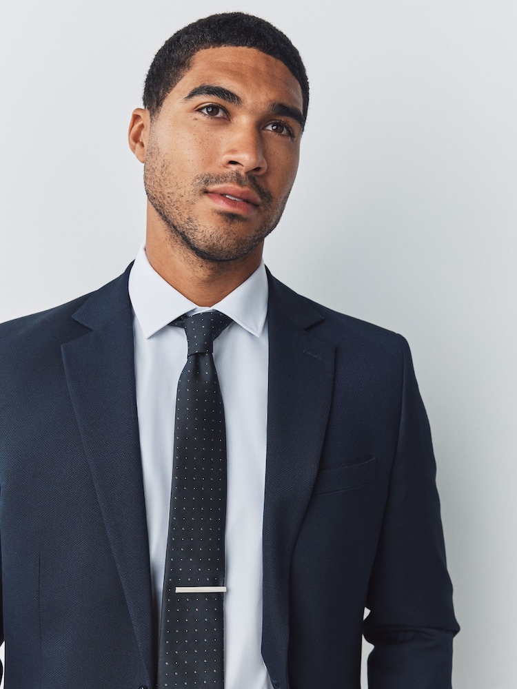 Navy Pattern Tie - Image 2 of 5