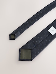 Navy Pattern Tie - Image 5 of 5