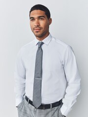 Grey Floral Print Tie - Image 1 of 5